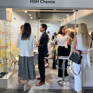 Lively engagements at HSH Chemie's booth at PCI Days 2024.